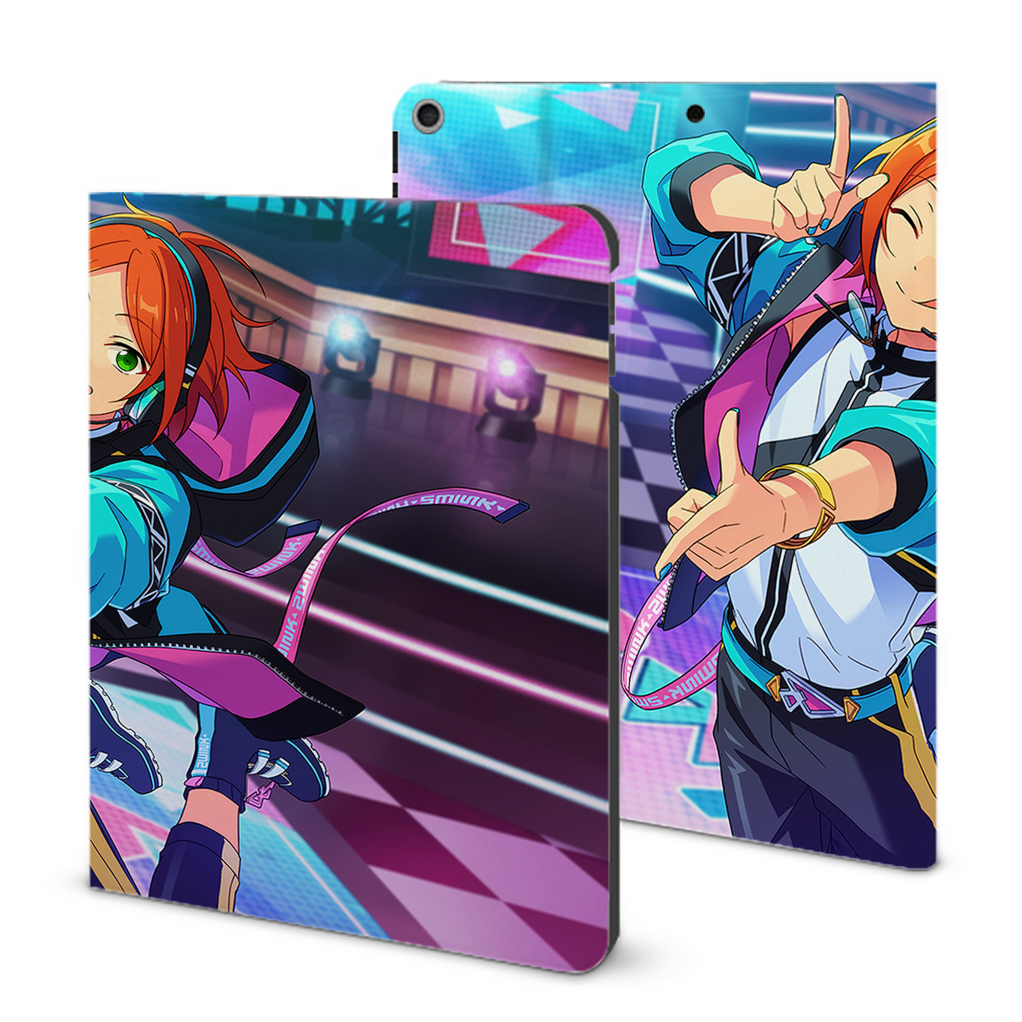 （画像用） あんさんぶるスターズ! Ensemble Stars IPad ケース ブック型 PUレザー TPU 耐衝撃 軽量 薄型 ペン収納なし 全面保護 IPad 各モデル対応